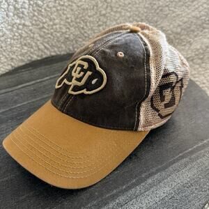 Colorado Buffaloes Legacy Brown Trawler Clean Up Snap‎ Back Trucker Dad Hat